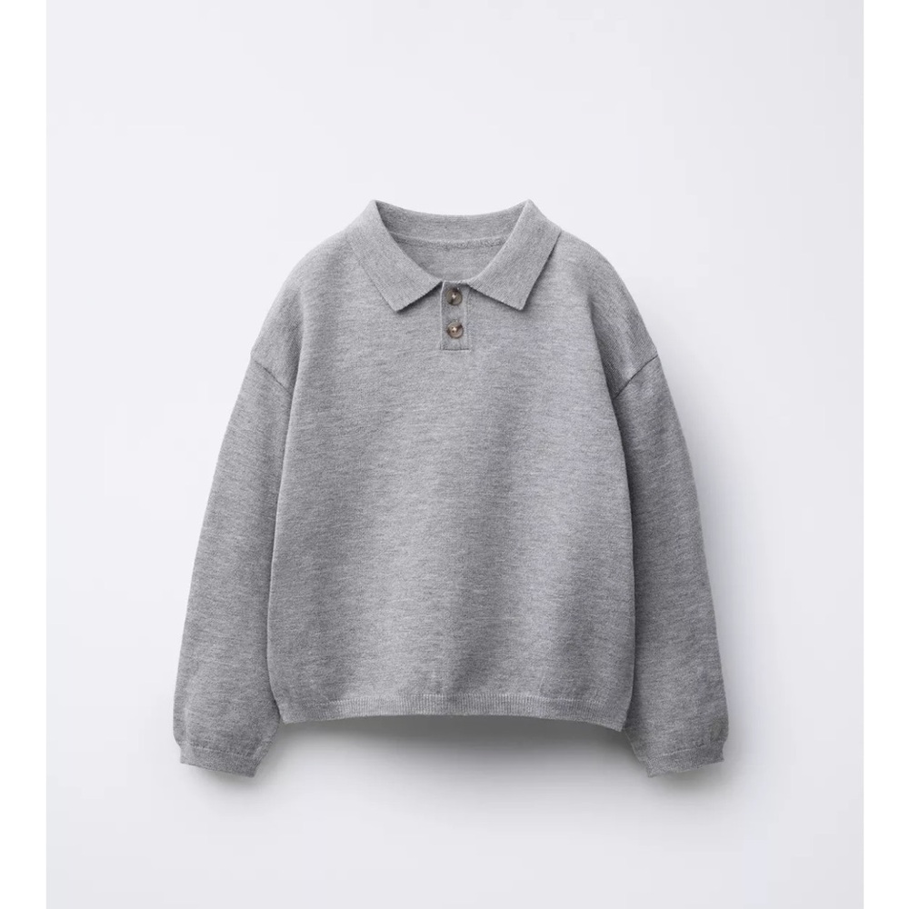 Zara Heather Gray Polo Shirt
